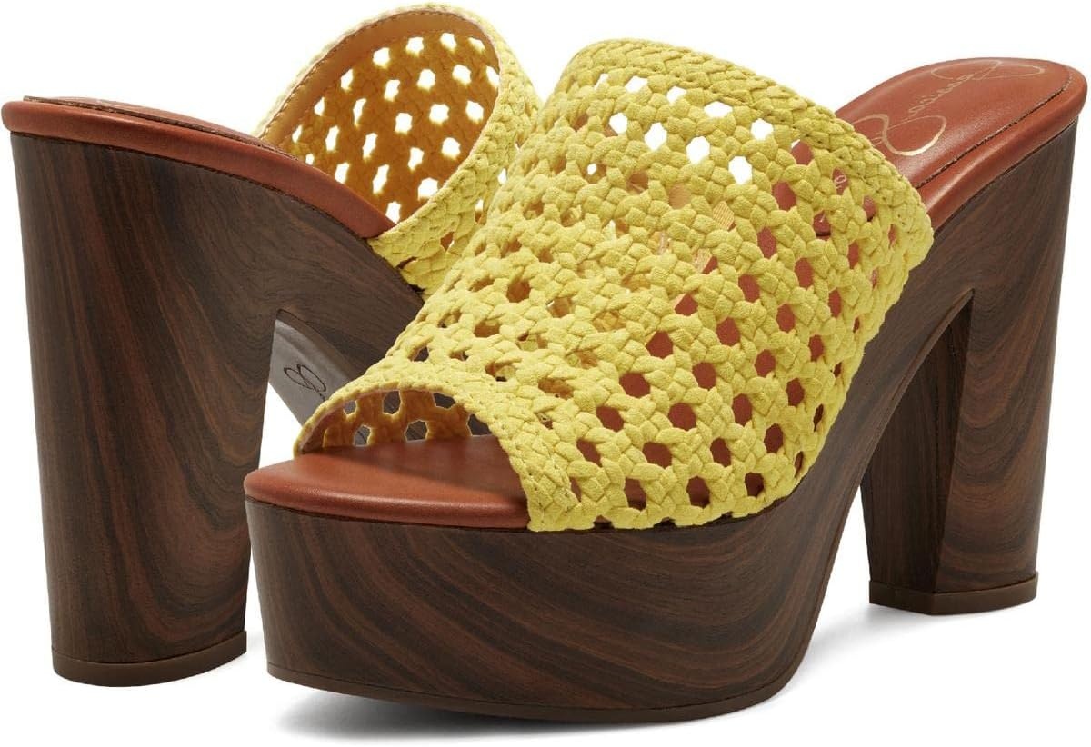 image:imageJessica Simpson Womens Shelbie Block Heel Platform MuleYellow