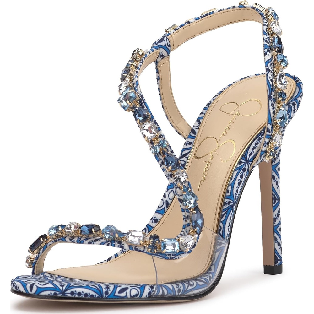 image:imageJessica Simpson Jaycin Embellished Heeled SandalsAtlantic Blue