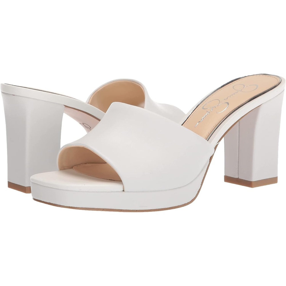 image:imageJessica Simpson Womens Elyzza Mule Platform SandalBone White