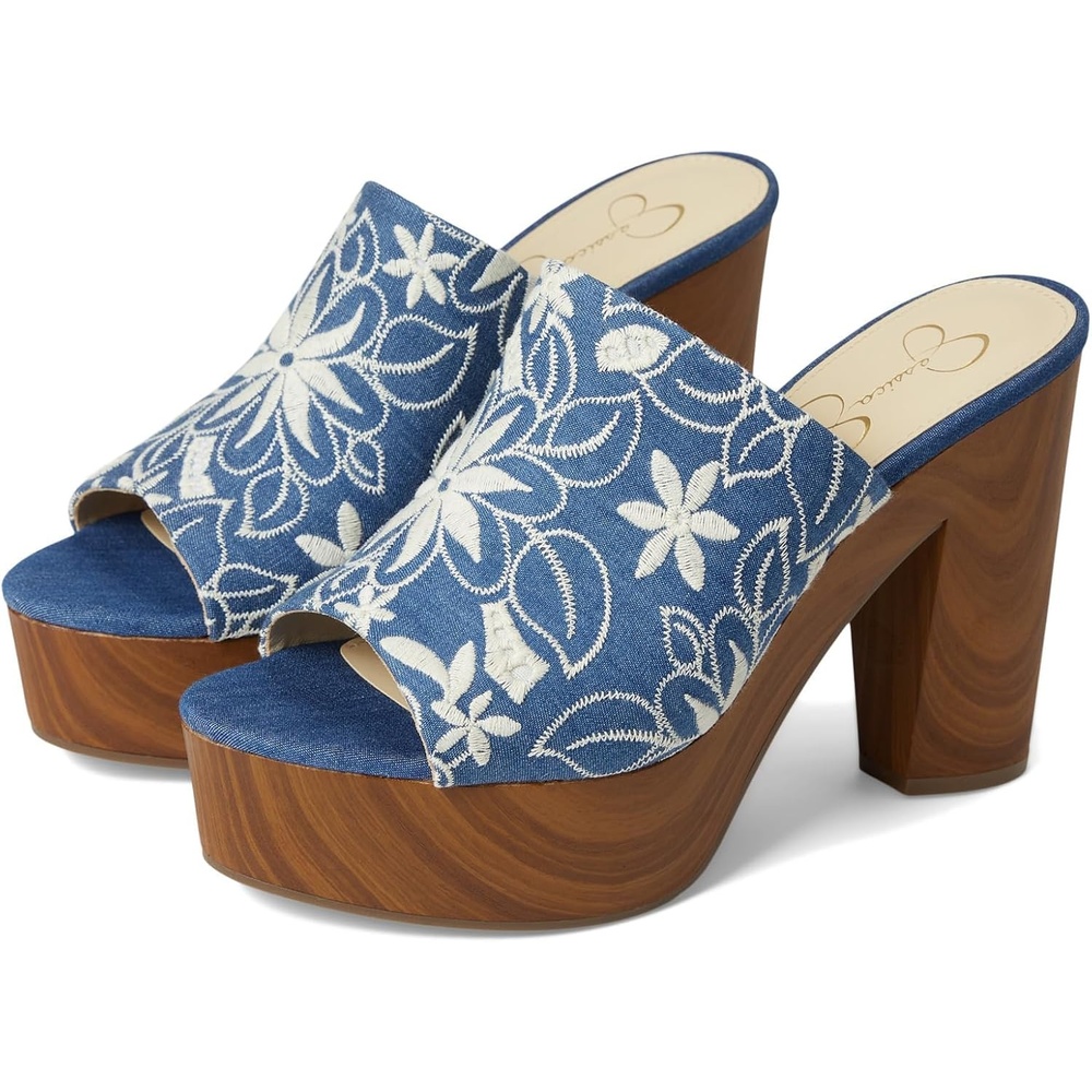 image:imageJessica Simpson Womens Shelbie Block Heel Platform MuleMedium Blue