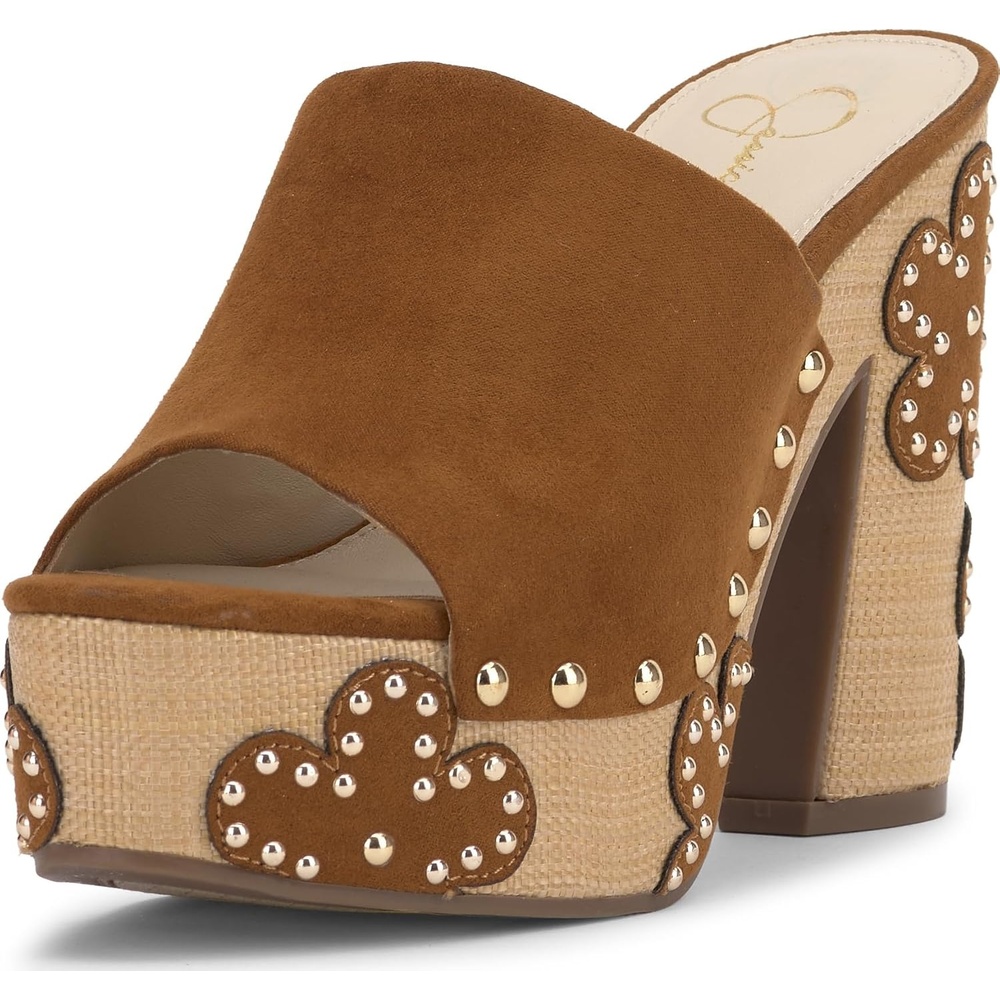 image:imageJessica Simpson Womens Shelbie Block Heel Platform MuleTuscan Tan Supreme Microsuede