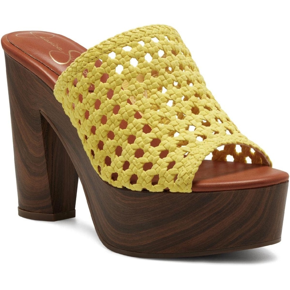 image:imageJessica Simpson Womens Shelbie Block Heel Platform MuleYellow