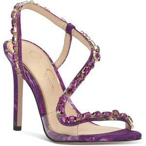 Jessica Simpson Jaycin Embellished Heeled Sandals(Amethyst Combo)