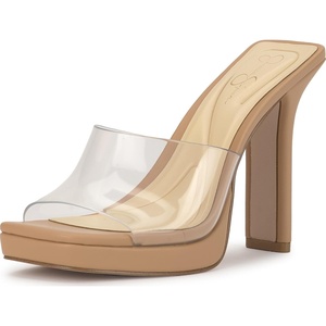 Jessica Simpson Women’s Azelica High Heel Sandal(Clear/Buff)