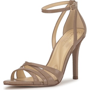 Jessica Simpson Women’s Calisa Strappy High Heel Sandal(Chai Latte Glazed Snake)