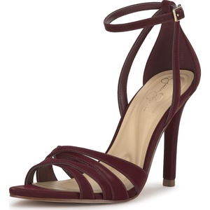 Jessica Simpson Women’s Calisa Strappy High Heel Sandal(Dark Cherry Sateen)