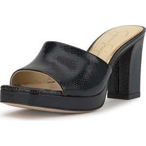 Jessica Simpson Women’s Elyzza Mule Platform Sandal(Black Snake)