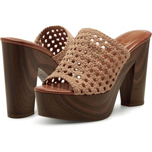Jessica Simpson Women’s Shelbie Block Heel Platform Mule(Natural 2)