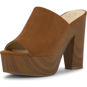 Jessica Simpson Women’s Shelbie Block Heel Platform Mule(Tuscan Tan)