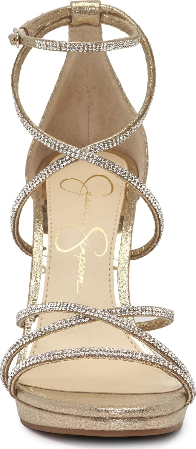 image:imageJessica Simpson JaeyaGlided Gold Shimmer Sand Fabric