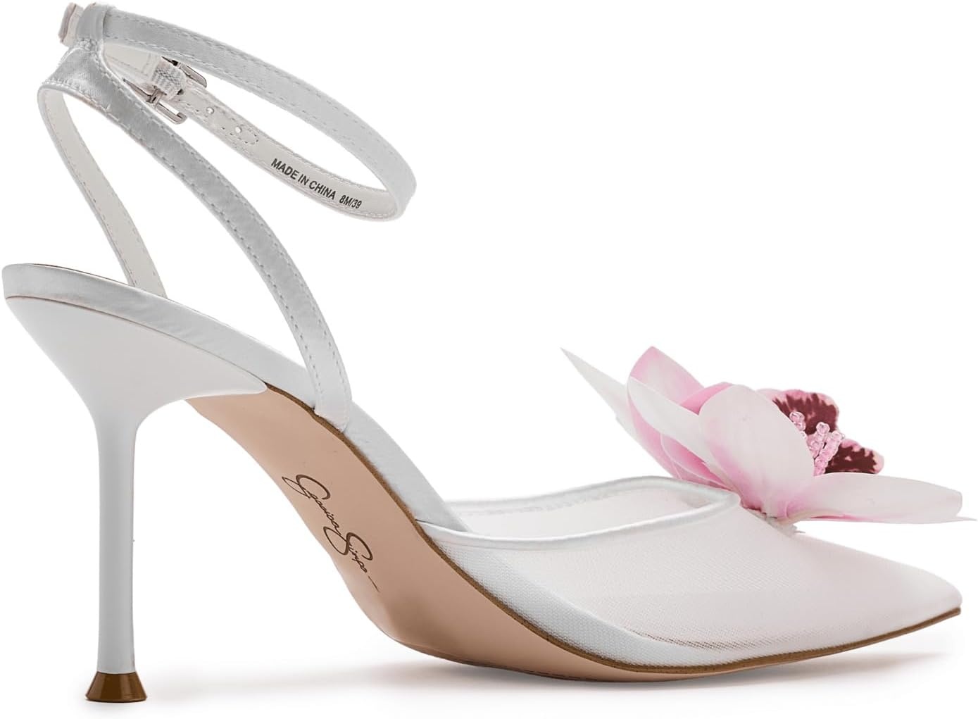 image:imageJessica Simpson Vilyria 3D Floral Embellished High HeelBright White