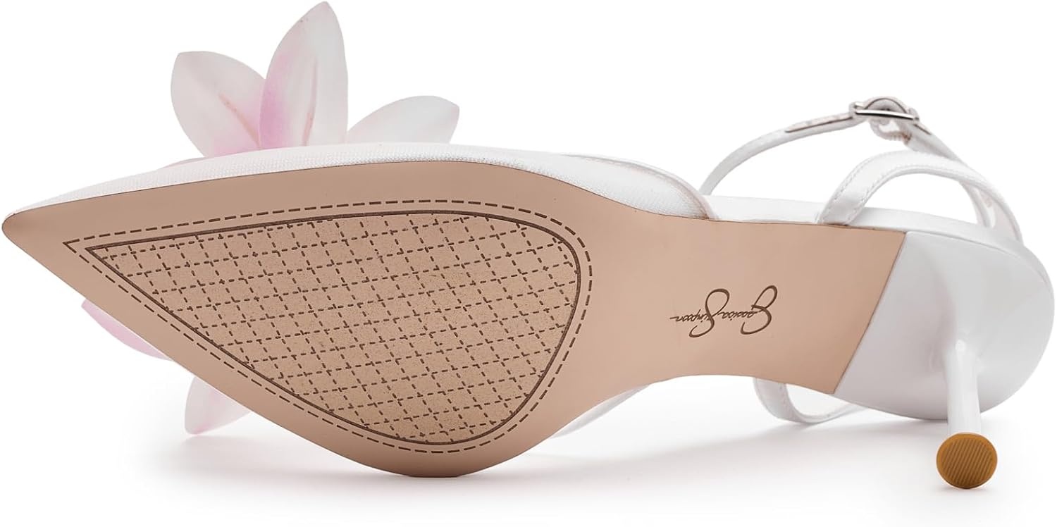 image:imageJessica Simpson Vilyria 3D Floral Embellished High HeelBright White
