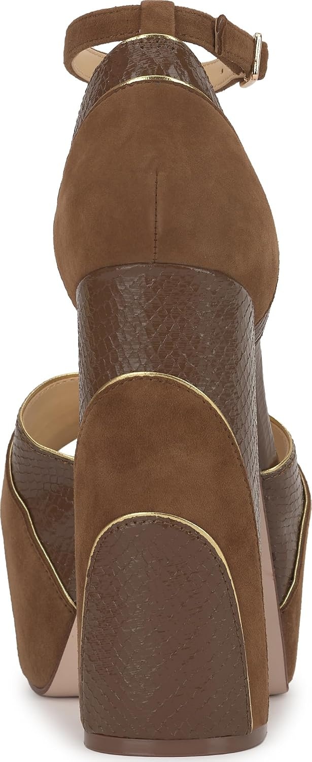 image:imageJessica Simpson Womens Avele Ankle Strap Platform SandalLight Hickory Suede
