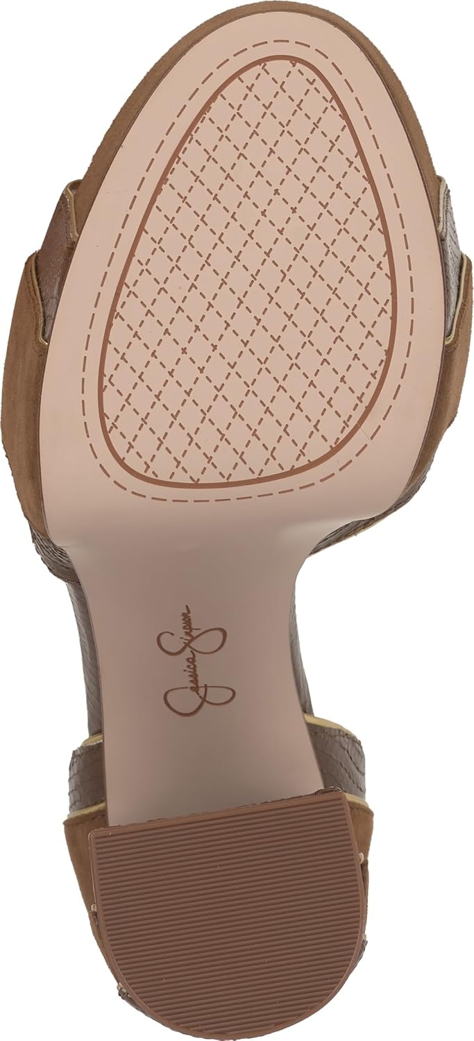 image:imageJessica Simpson Womens Avele Ankle Strap Platform SandalLight Hickory Suede