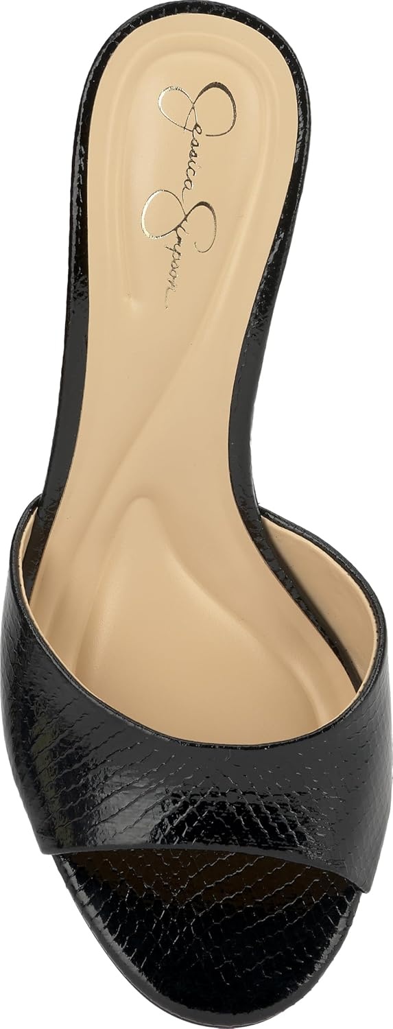 image:imageJessica Simpson Womens Bolir Wedge SandalBlack Glazed Snake