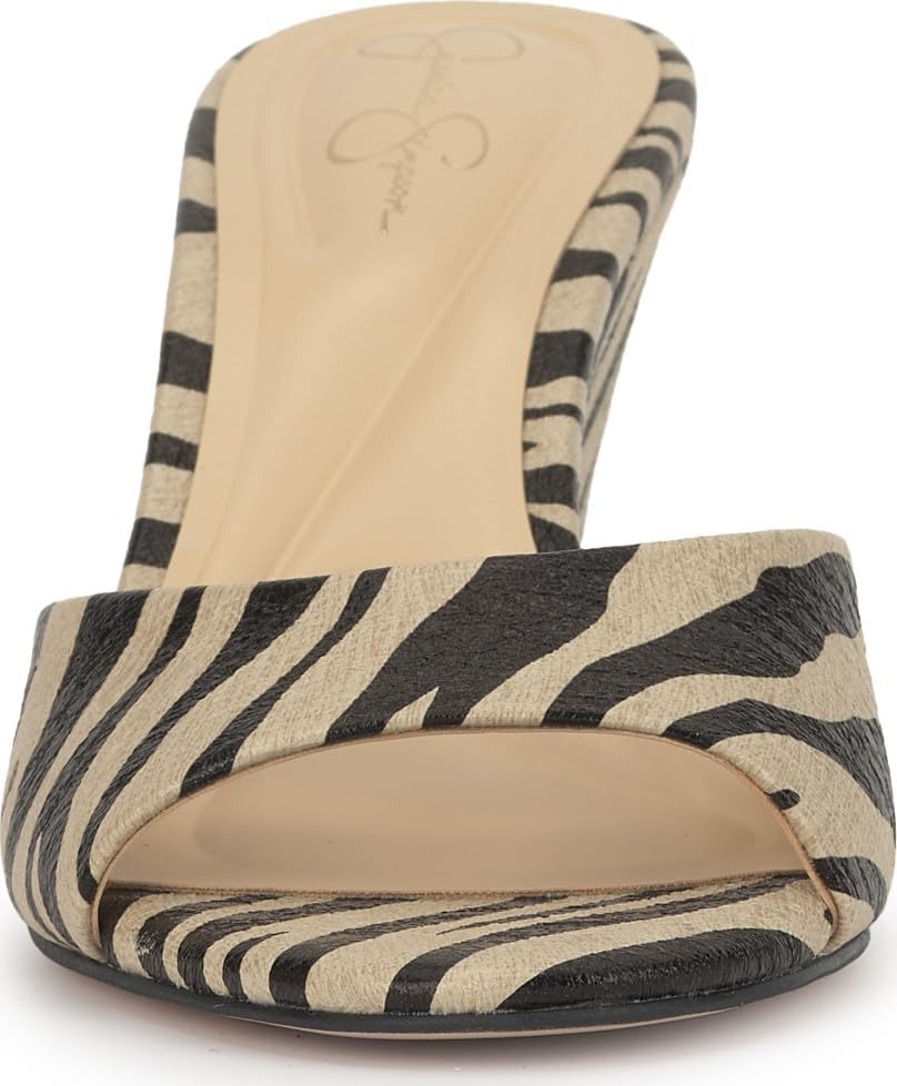 image:imageJessica Simpson Womens Bolir Wedge SandalBone Combo Crackled Shimmer Zebra