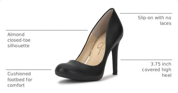 image:imageJessica Simpson Womens Calie Classic PumpBlack Sleek