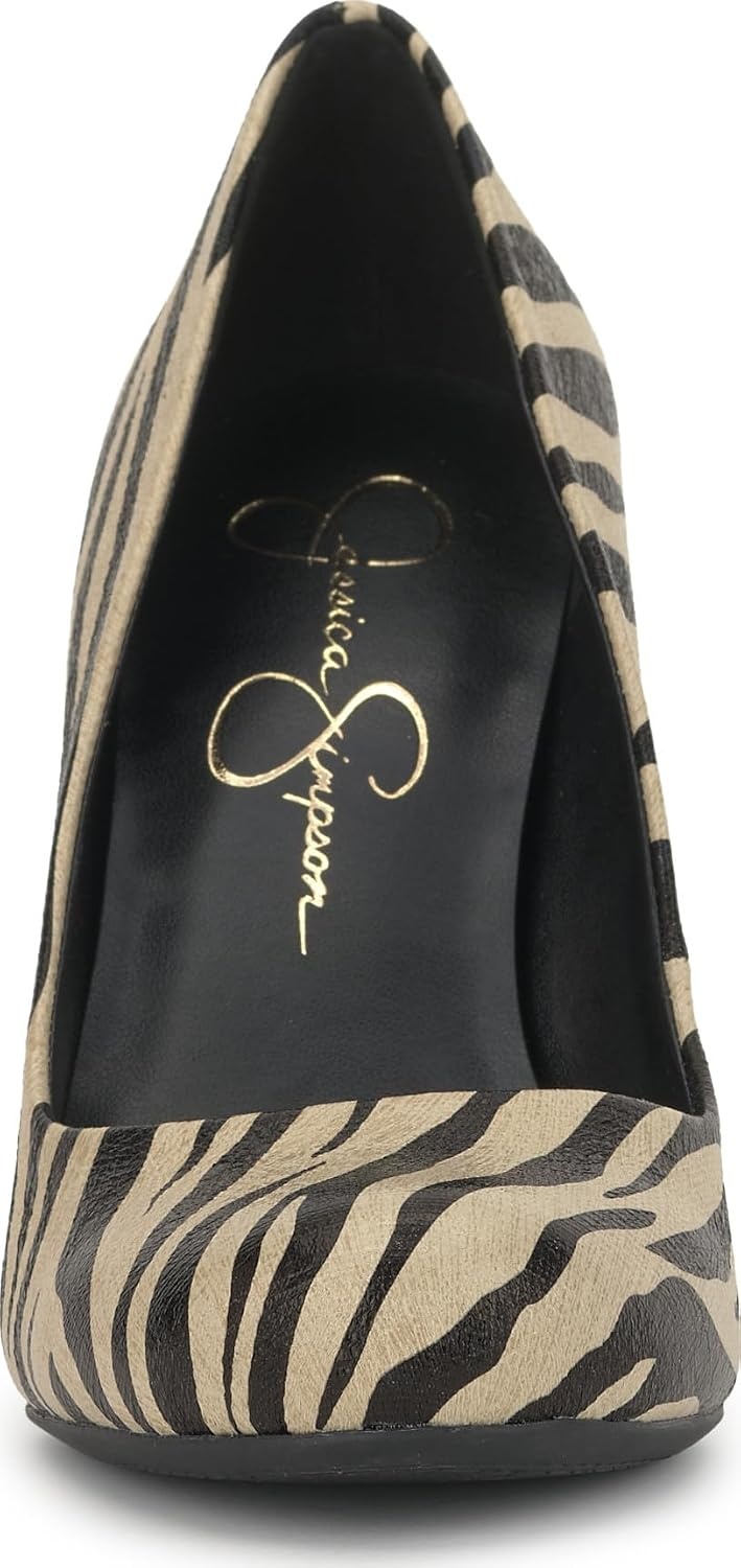 image:imageJessica Simpson Womens Calie Classic PumpBone Combo Crackled Shimmer Zebra