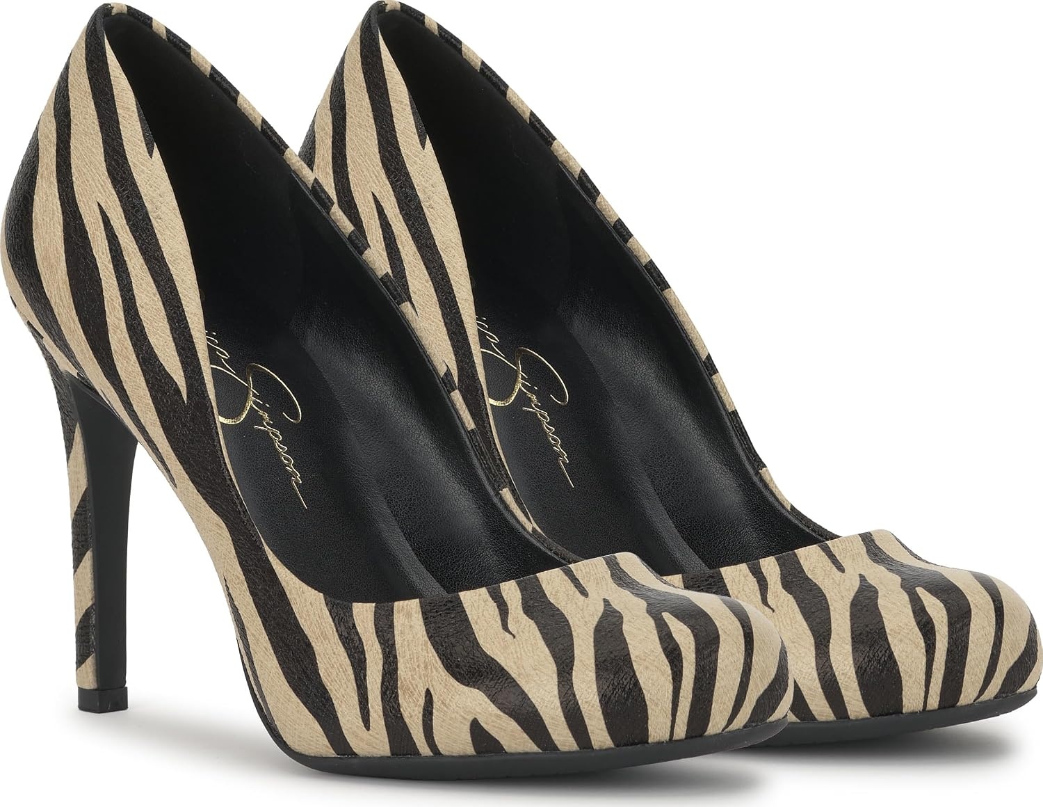 image:imageJessica Simpson Womens Calie Classic PumpBone Combo Crackled Shimmer Zebra