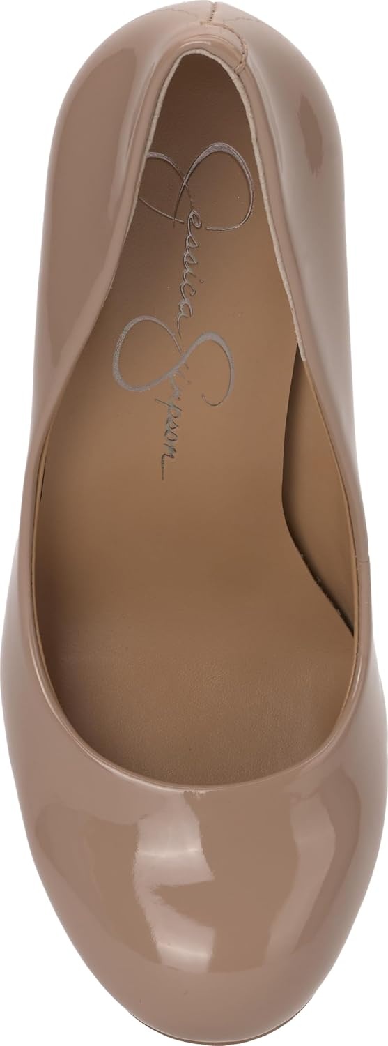 image:imageJessica Simpson Womens Calie Classic PumpChai LatteSuper Patent