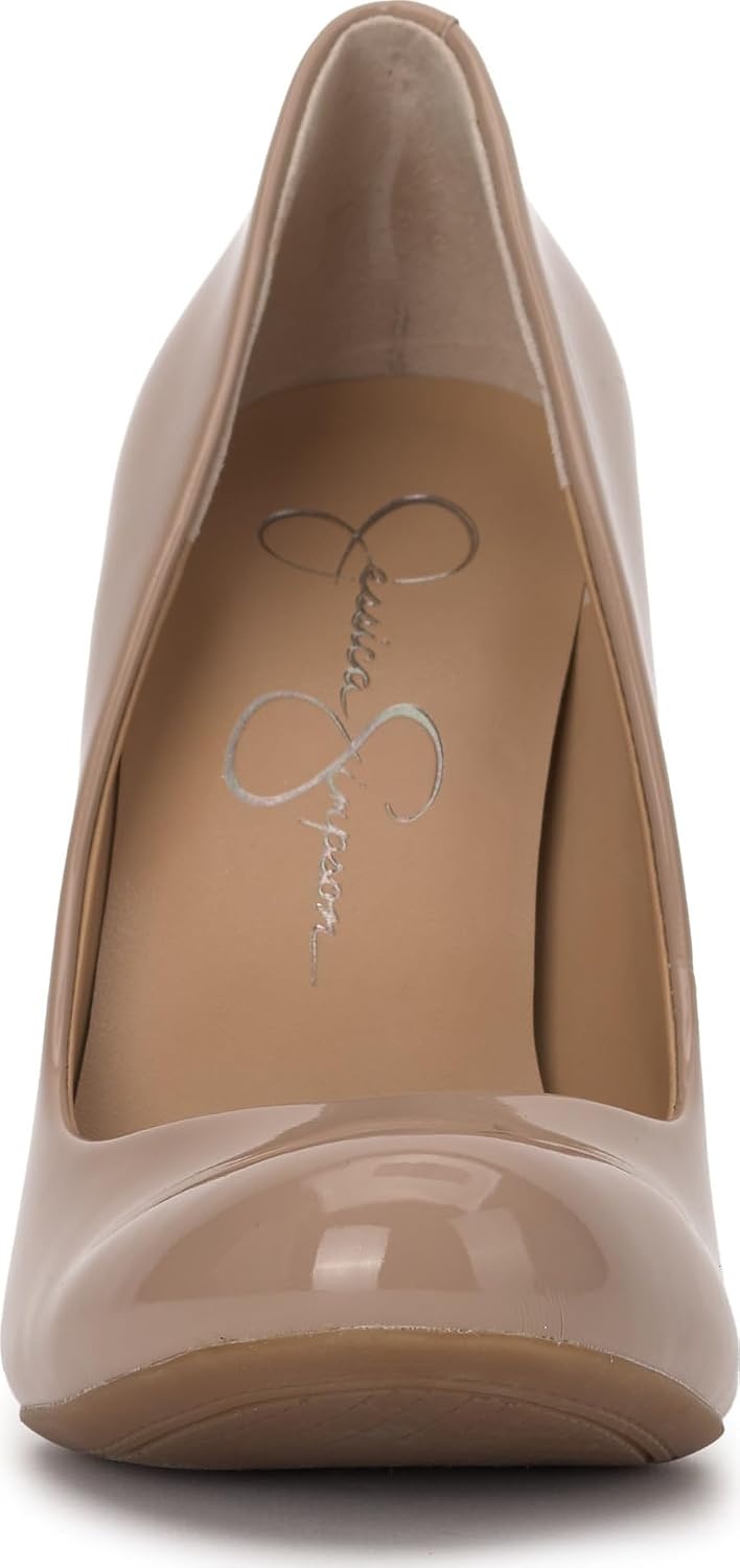 image:imageJessica Simpson Womens Calie Classic PumpChai LatteSuper Patent