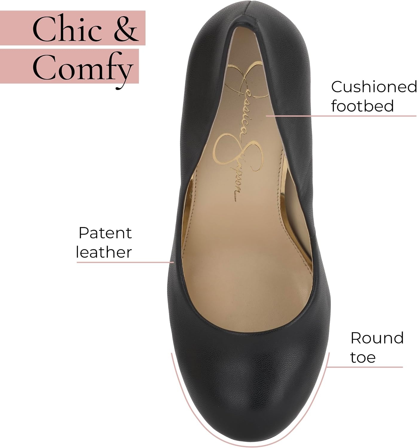 image:imageJessica Simpson Womens Calie Classic PumpChalk