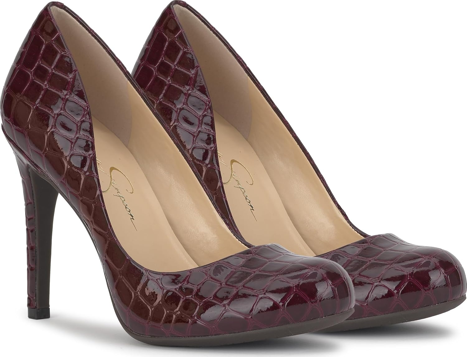 image:imageJessica Simpson Womens Calie Classic PumpCherry Mahogany Savvy Croco