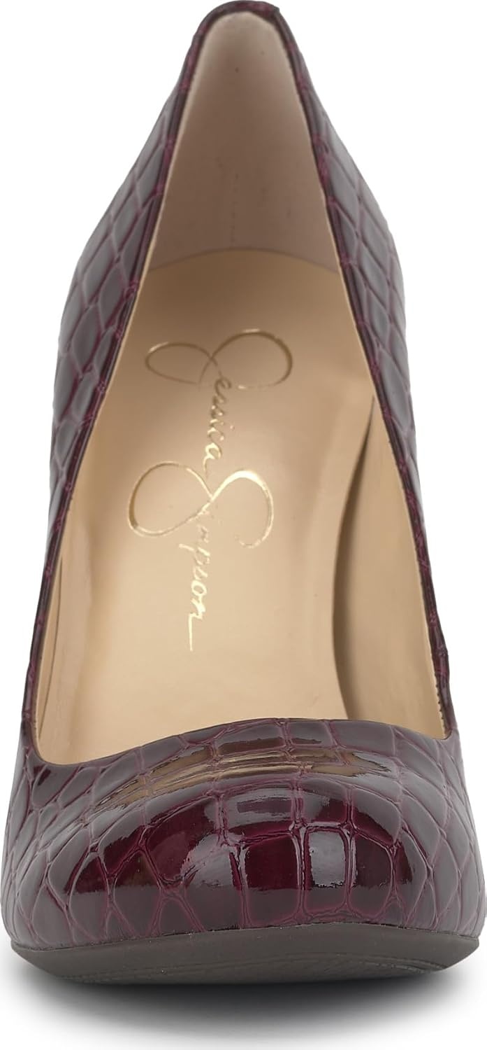 image:imageJessica Simpson Womens Calie Classic PumpCherry Mahogany Savvy Croco