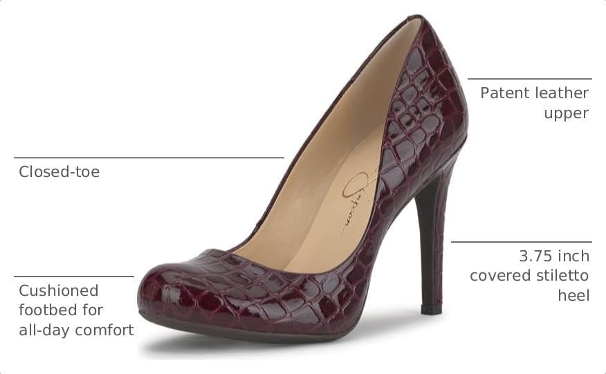 image:imageJessica Simpson Womens Calie Classic PumpCherry Mahogany Savvy Croco