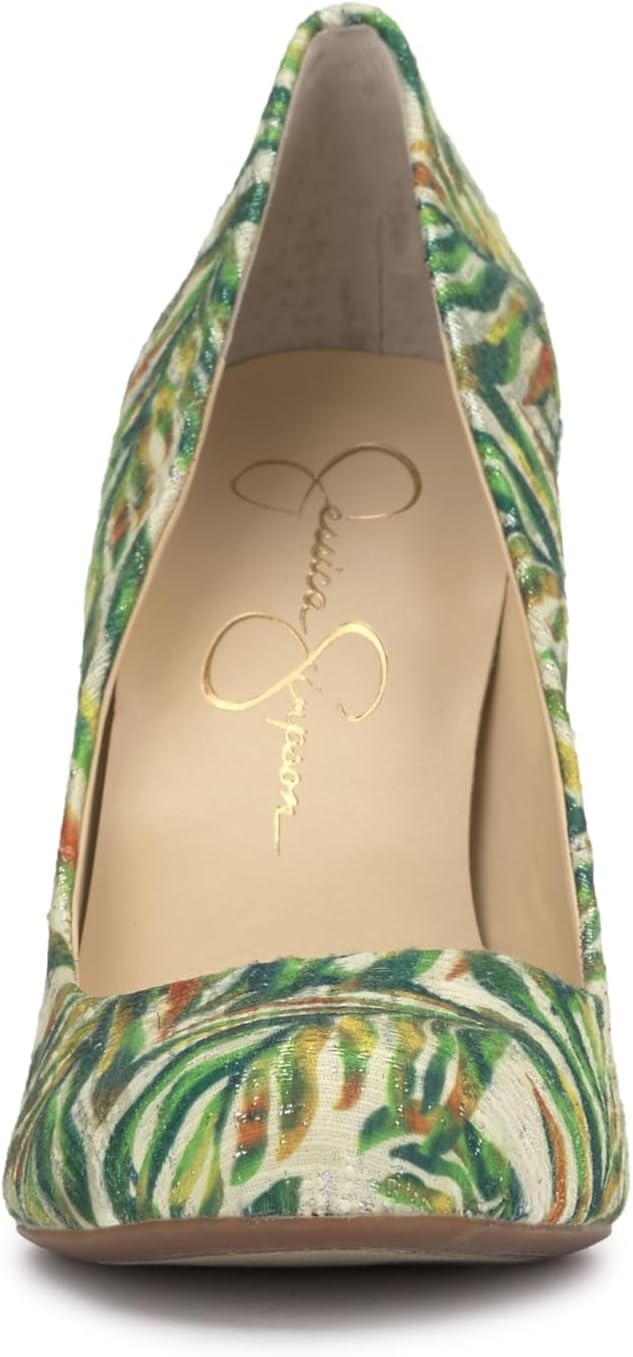 image:imageJessica Simpson Womens Calie Classic PumpGreen Multi Jungle Jacquard