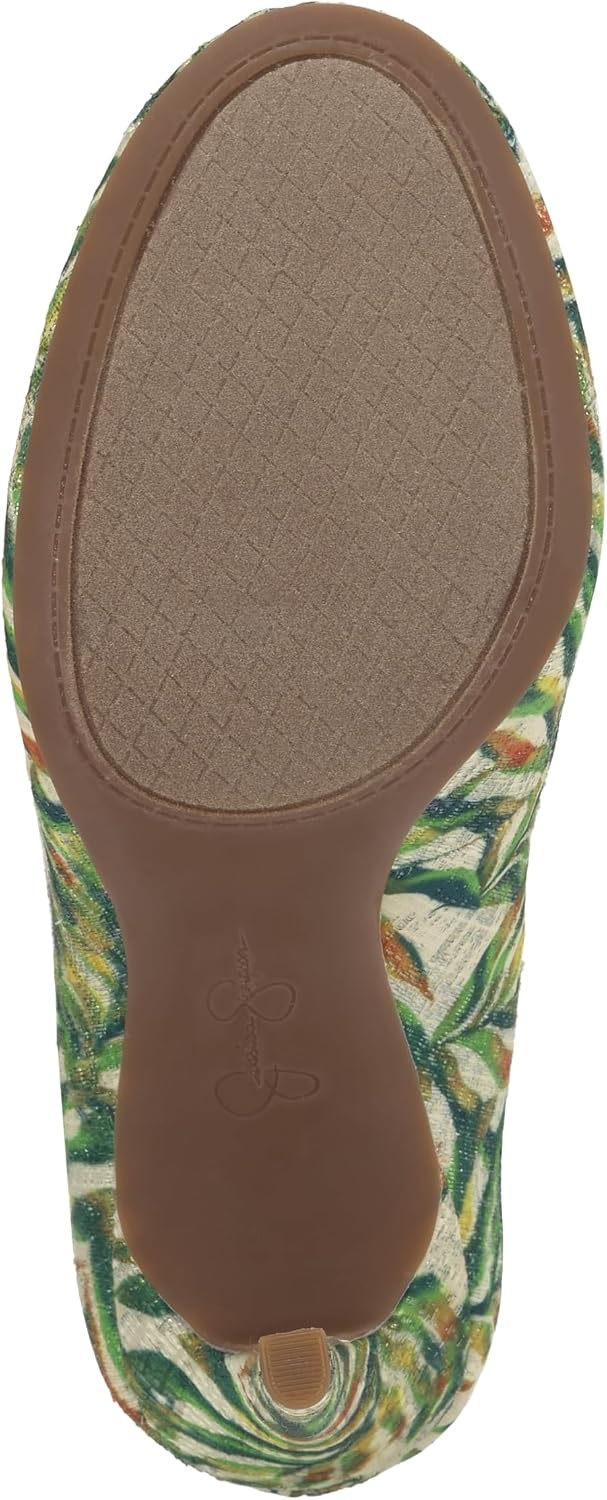 image:imageJessica Simpson Womens Calie Classic PumpGreen Multi Jungle Jacquard
