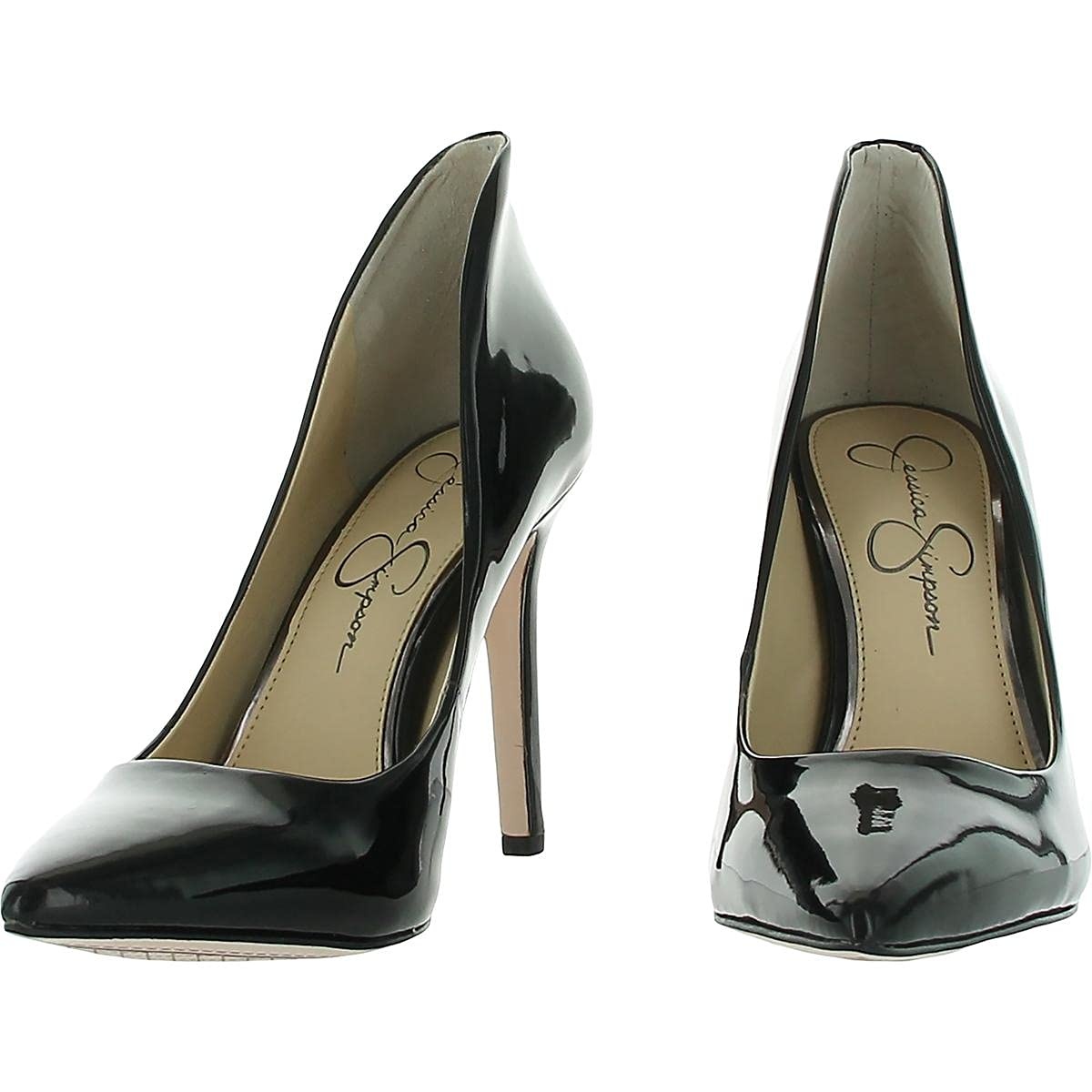 image:imageJessica Simpson Womens Cambredge Pointed Toe Pump Dress Black 75Black Patent