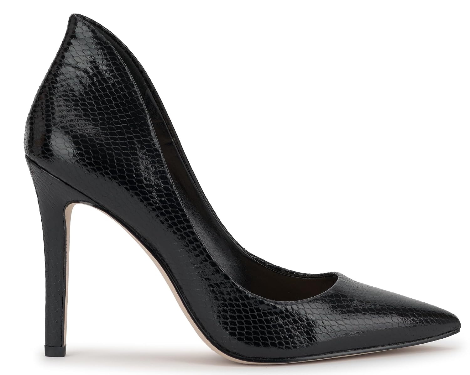 image:imageJessica Simpson Womens Cambredge Pointed Toe Pump Dress Black 75BlackMetallic Snake