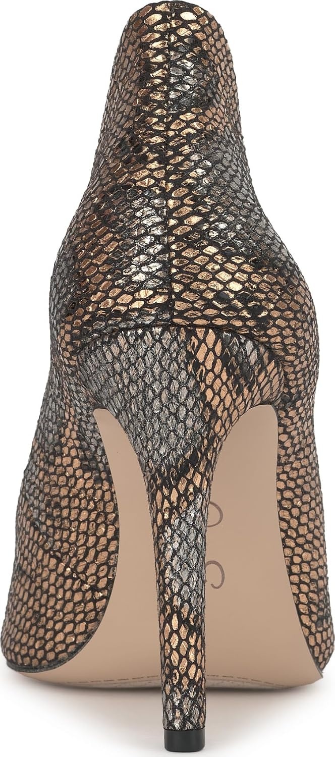image:imageJessica Simpson Womens Cambredge Pointed Toe Pump Dress Black 75Bronze Saphira Snake Print