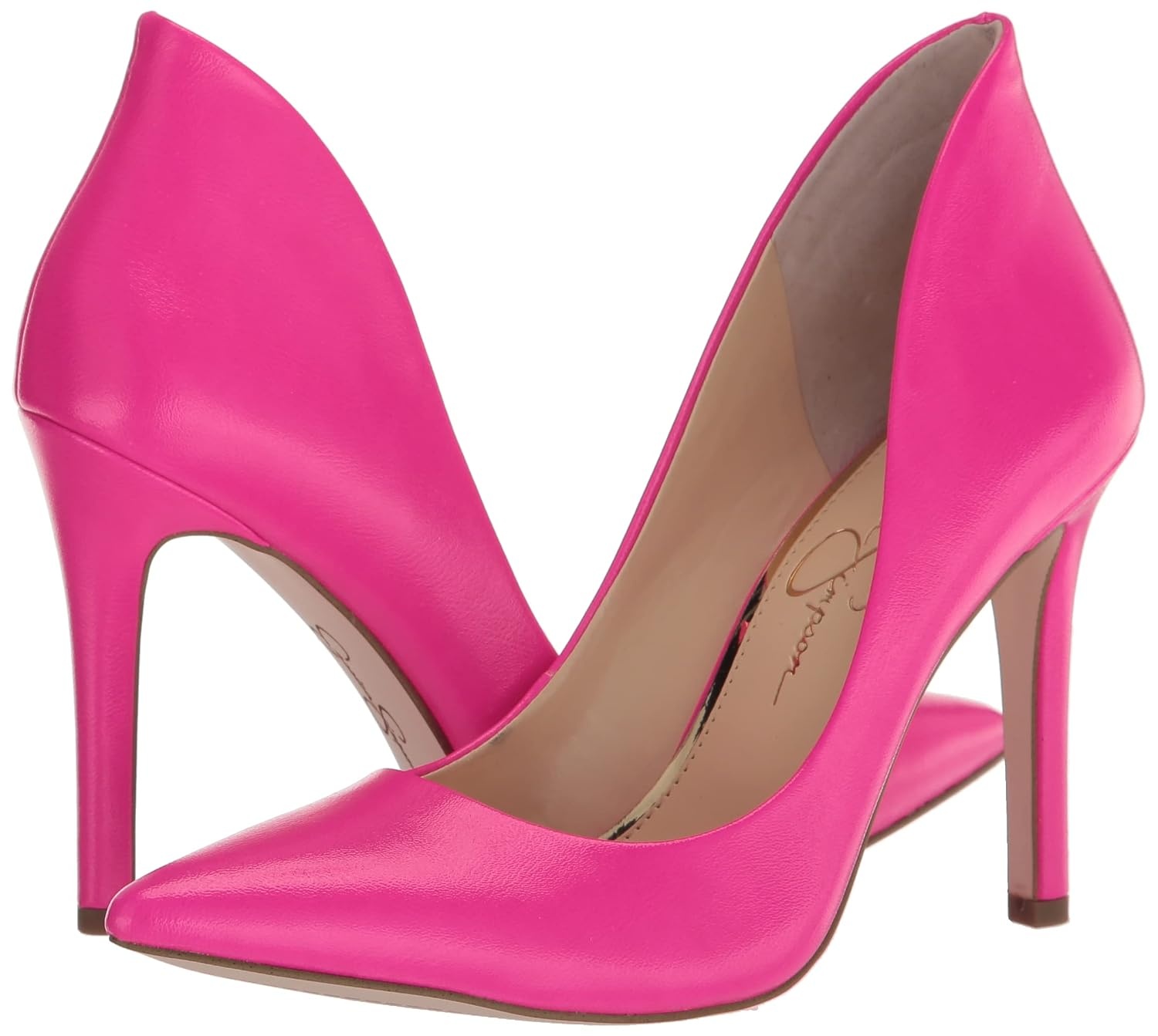 image:imageJessica Simpson Womens Cambredge Pointed Toe Pump Dress Black 75Candy Pink