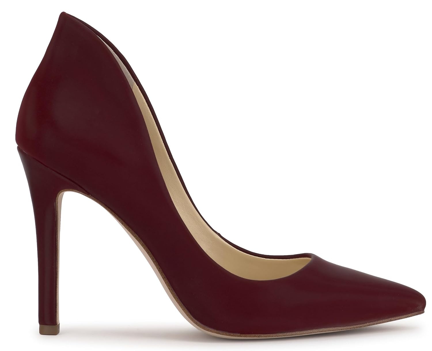 image:imageJessica Simpson Womens Cambredge Pointed Toe Pump Dress Black 75Dark Cherry Sateen