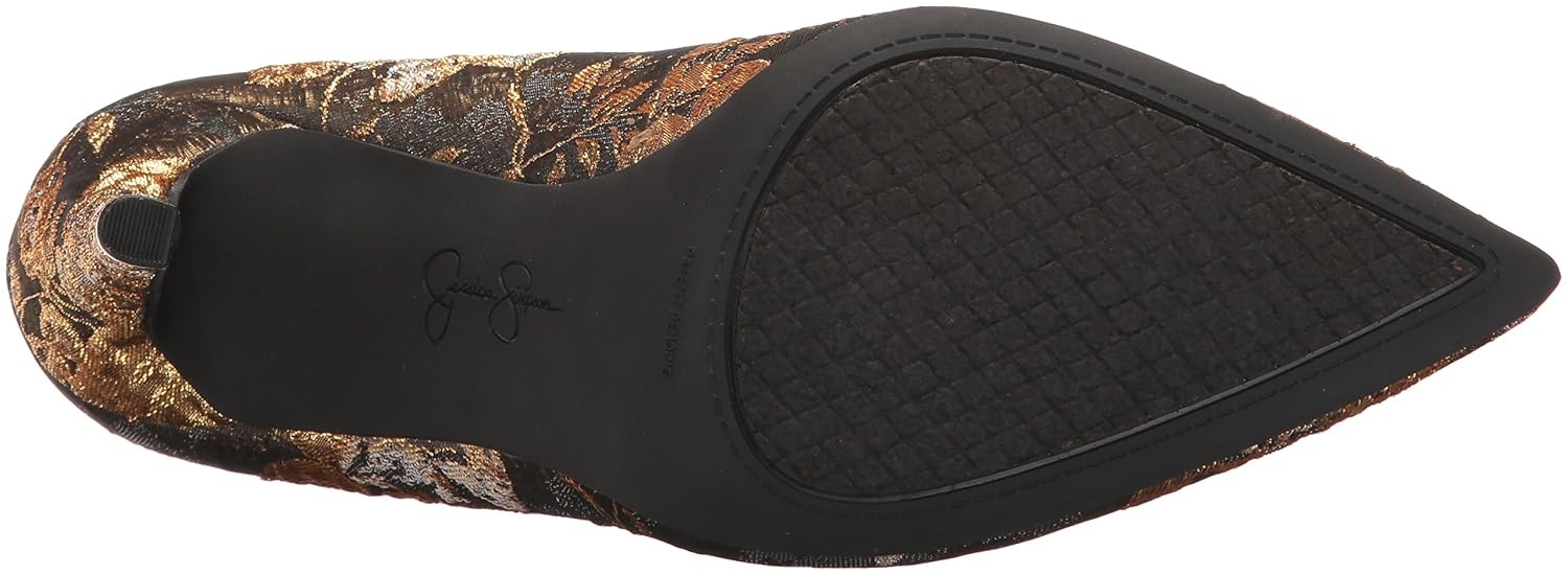 image:imageJessica Simpson Womens Cambredge Pointed Toe Pump Dress Black 75MetallicMulti