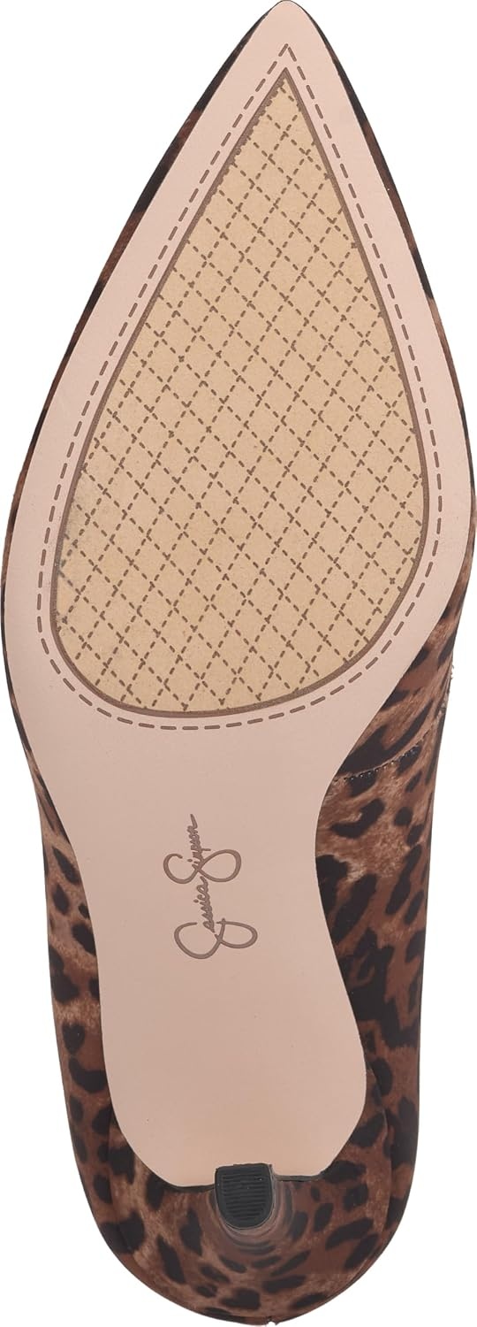 image:imageJessica Simpson Womens Cambredge Pointed Toe Pump Dress Black 75Rock Leopard Print