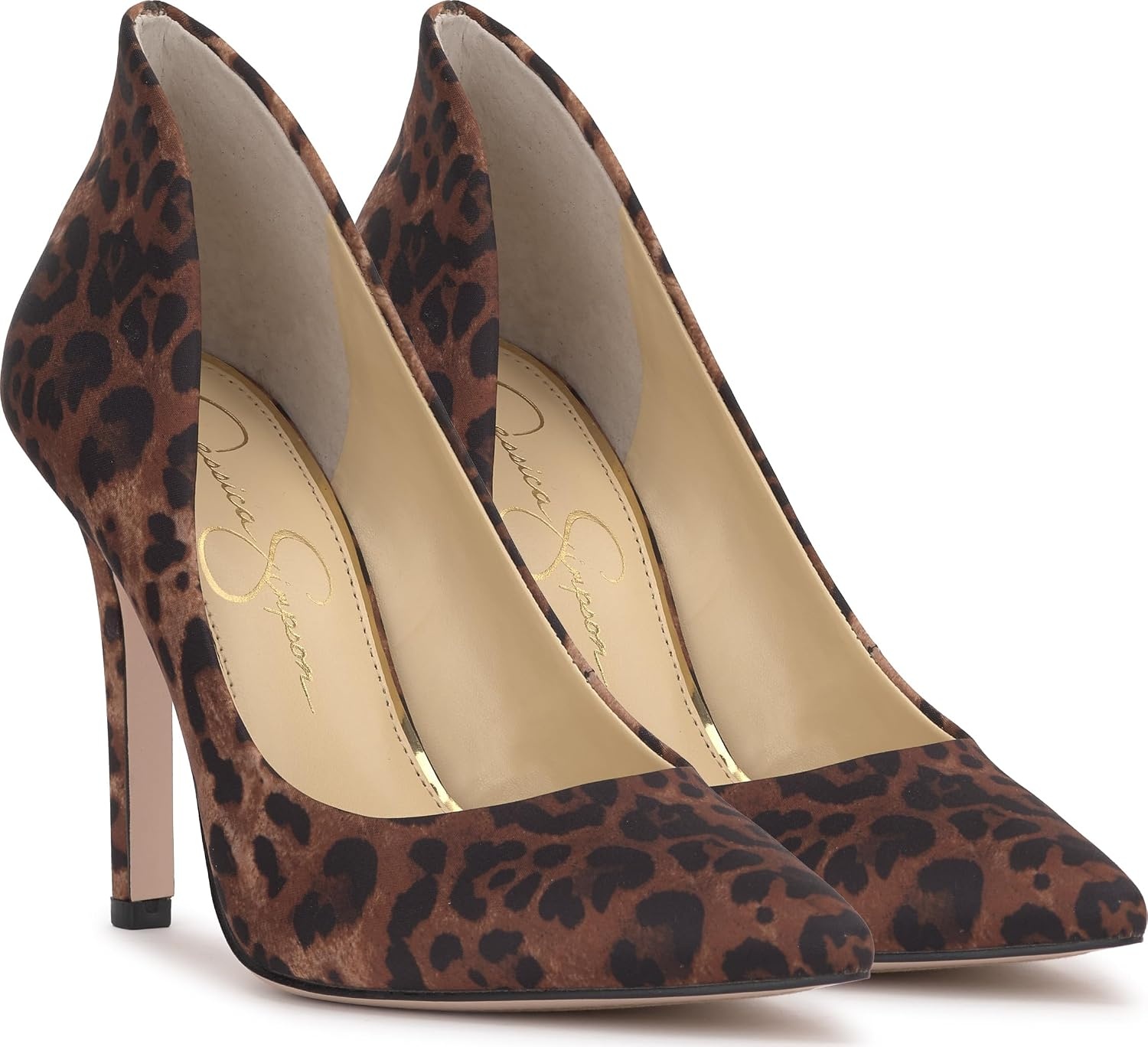 image:imageJessica Simpson Womens Cambredge Pointed Toe Pump Dress Black 75Rock Leopard Print