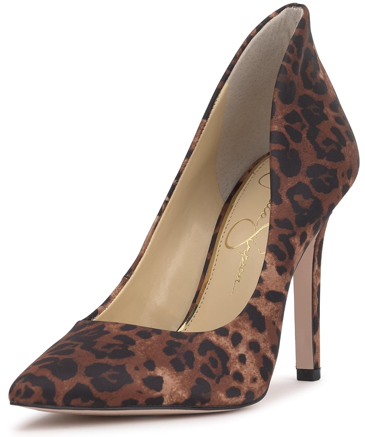 image:imageJessica Simpson Womens Cambredge Pointed Toe Pump Dress Black 75Rock Leopard Print