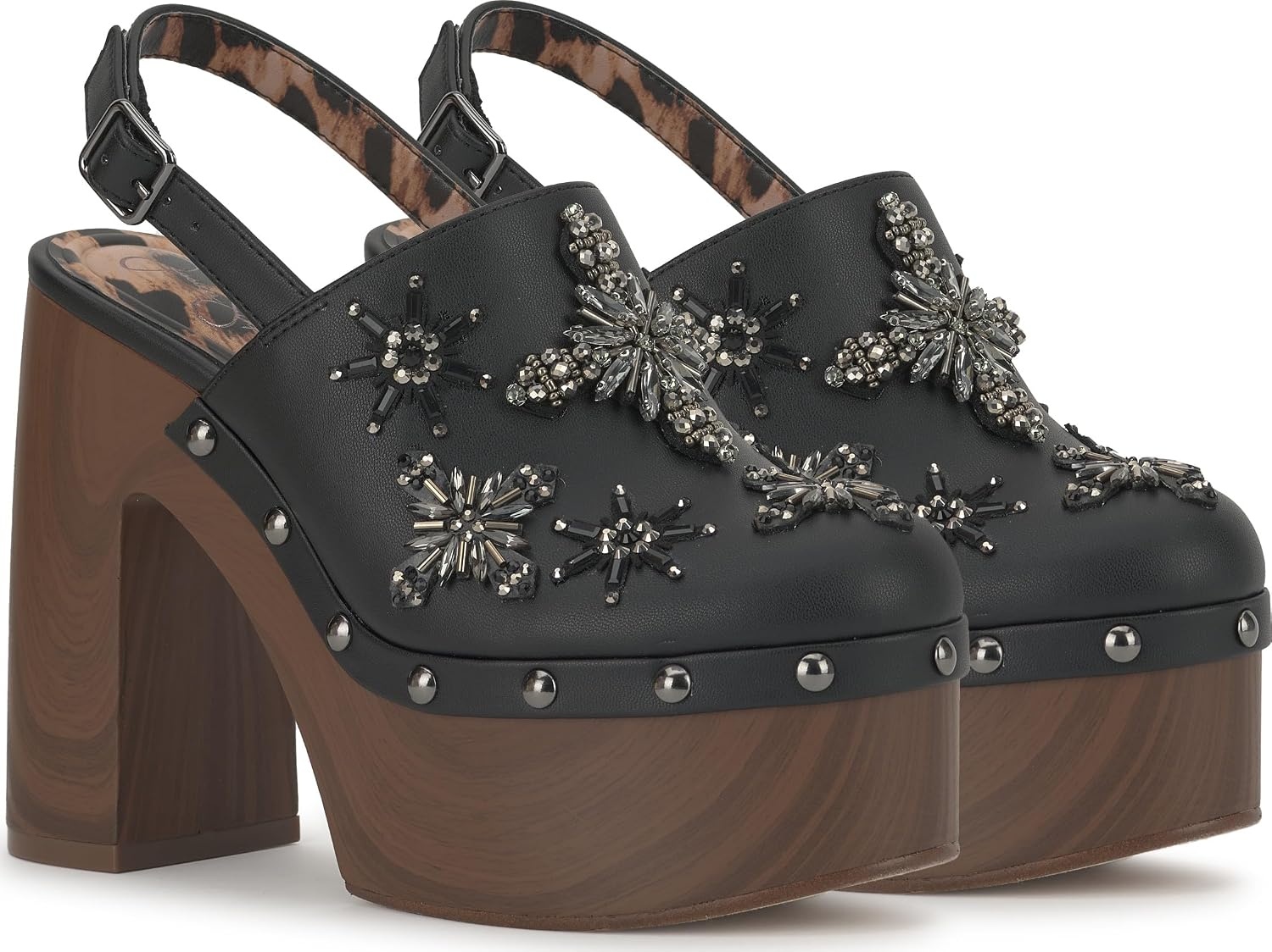 image:imageJessica Simpson Womens Cazea Studded Platform ClogBlack Italia Nappa