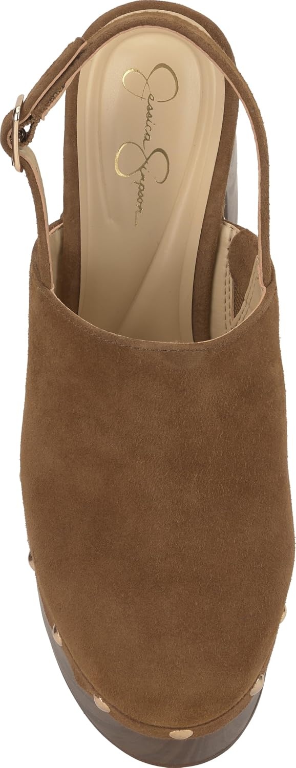 image:imageJessica Simpson Womens Cazea Studded Platform ClogSafari Brown Suede