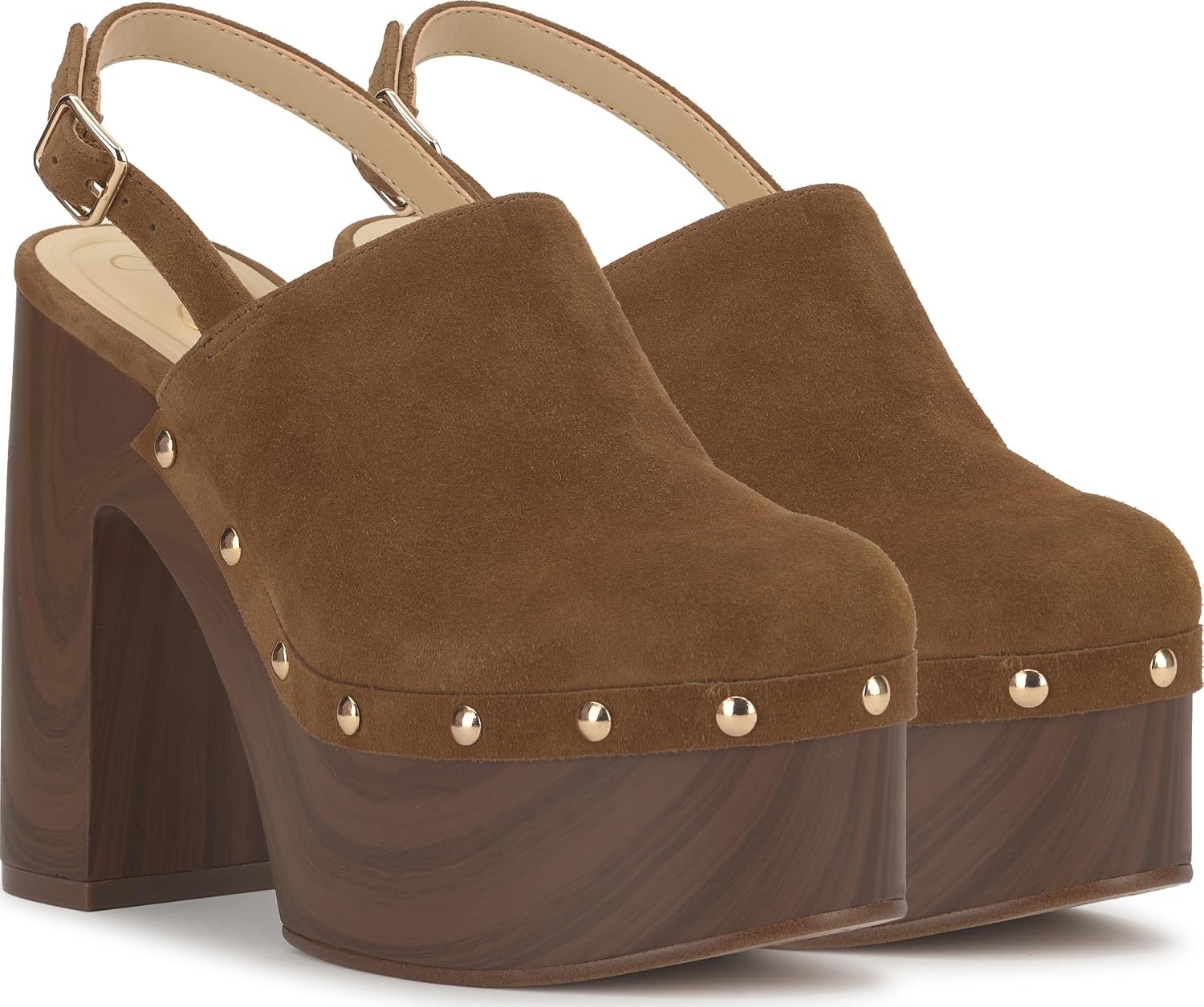 image:imageJessica Simpson Womens Cazea Studded Platform ClogSafari Brown Suede