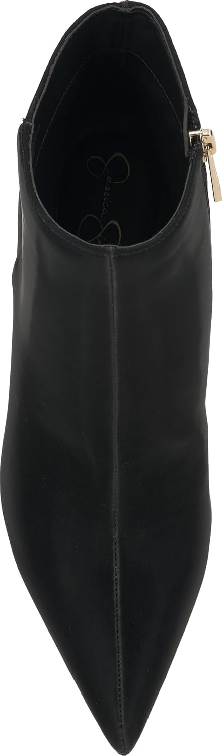 image:imageJessica Simpson Womens Debia High Heel Pointed Toe BootieBlack Sateen