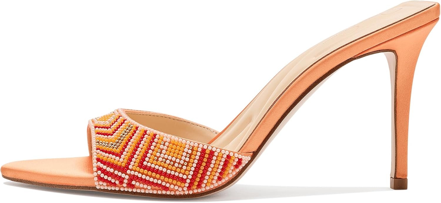 image:imageJessica Simpson Womens Dravie High Heel Sandal Red Muse 8Bright Tangerine