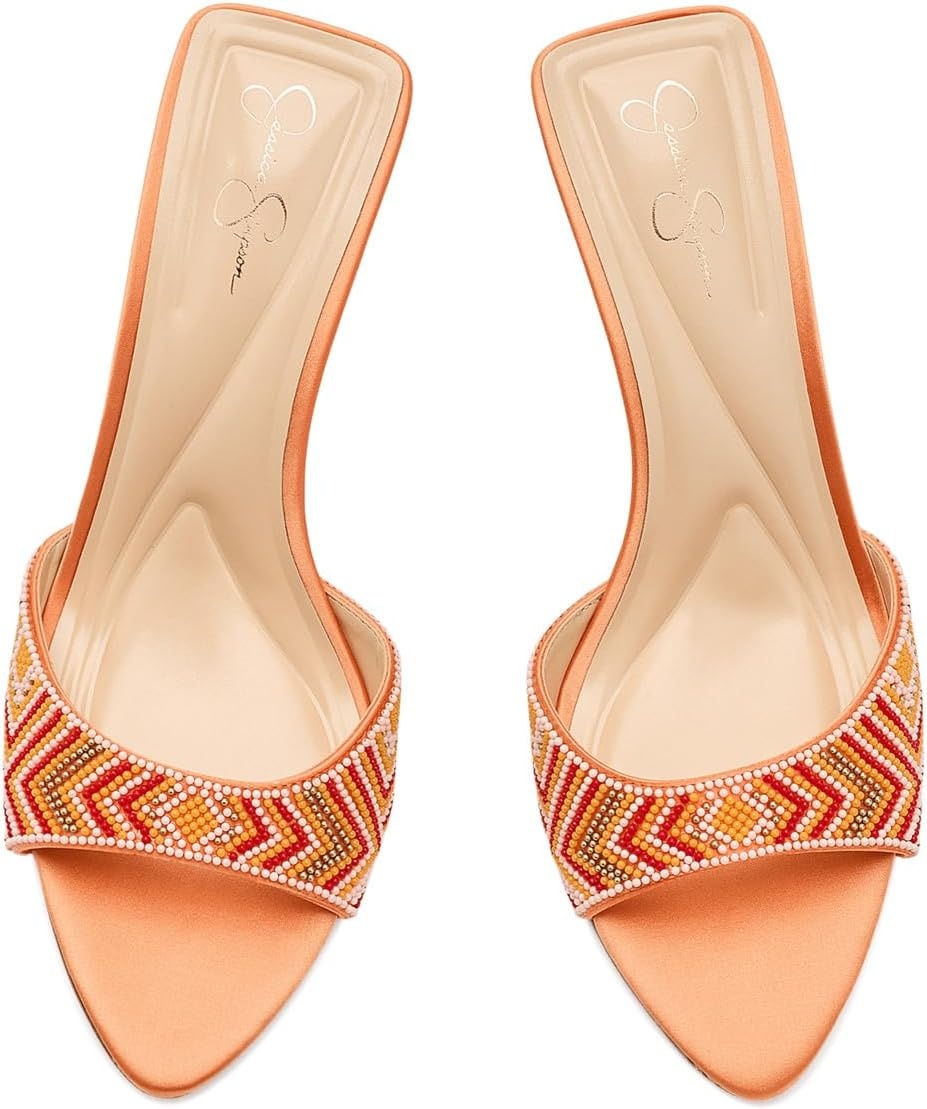 image:imageJessica Simpson Womens Dravie High Heel Sandal Red Muse 8Bright Tangerine