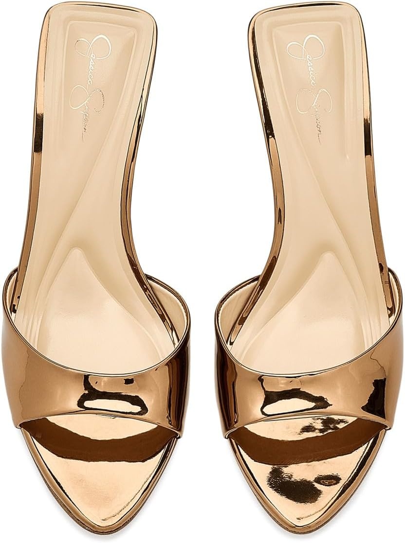 image:imageJessica Simpson Womens Dravie High Heel Sandal Red Muse 8Bronze