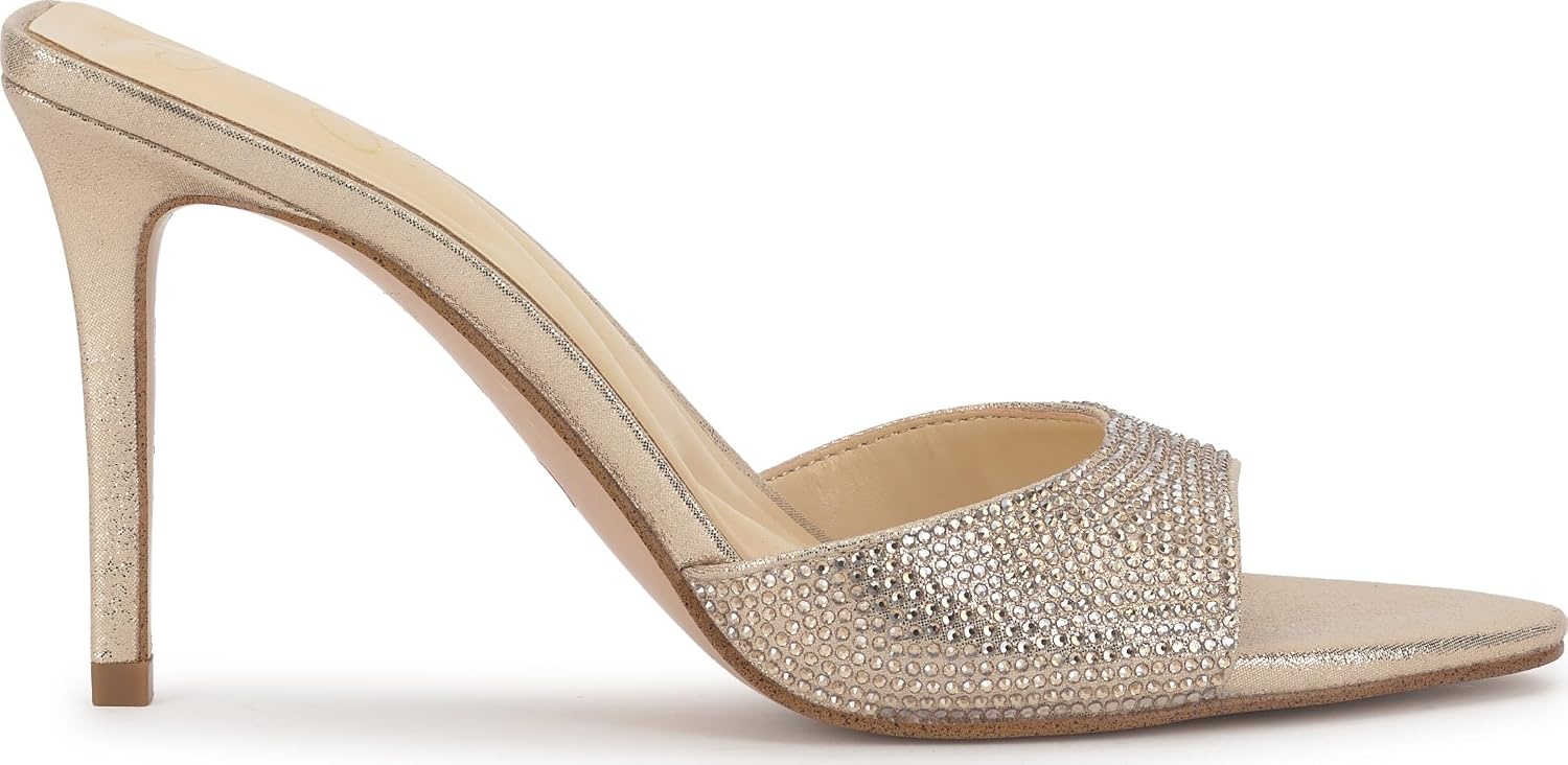 image:imageJessica Simpson Womens Dravie High Heel Sandal Red Muse 8Champagne Shimmer Sand