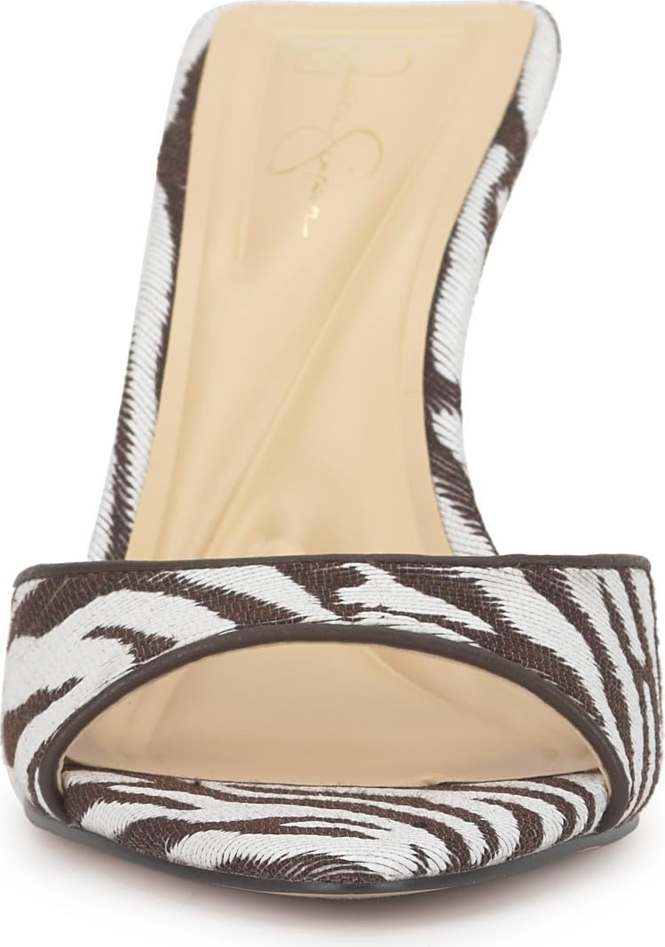 image:imageJessica Simpson Womens Dravie High Heel Sandal Red Muse 8IvoryBrown Zebra