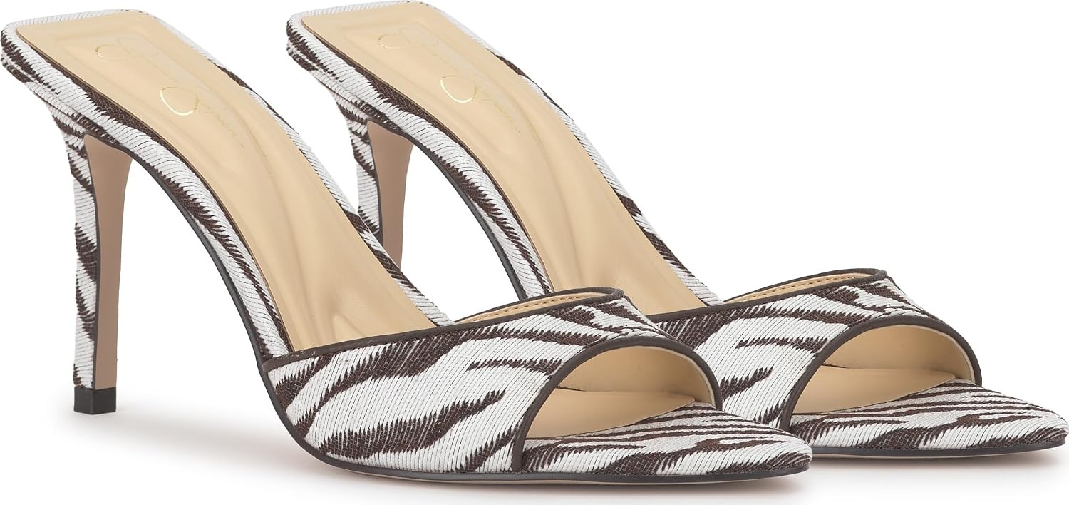 image:imageJessica Simpson Womens Dravie High Heel Sandal Red Muse 8IvoryBrown Zebra